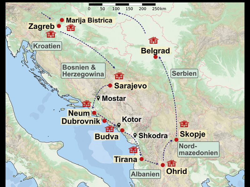 Atemberaubende Vielfalt von Kroatien bis Albanien