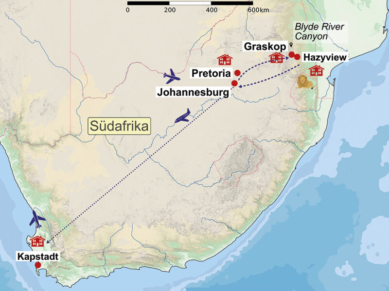 Südafrika - Vom Krügerpark zum Tafelberg - Flugreise