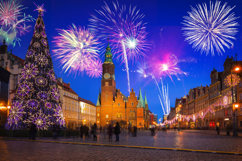 Jahreswechsel in Breslau - Festlichkeit, Feuerwerk & historische Kulisse