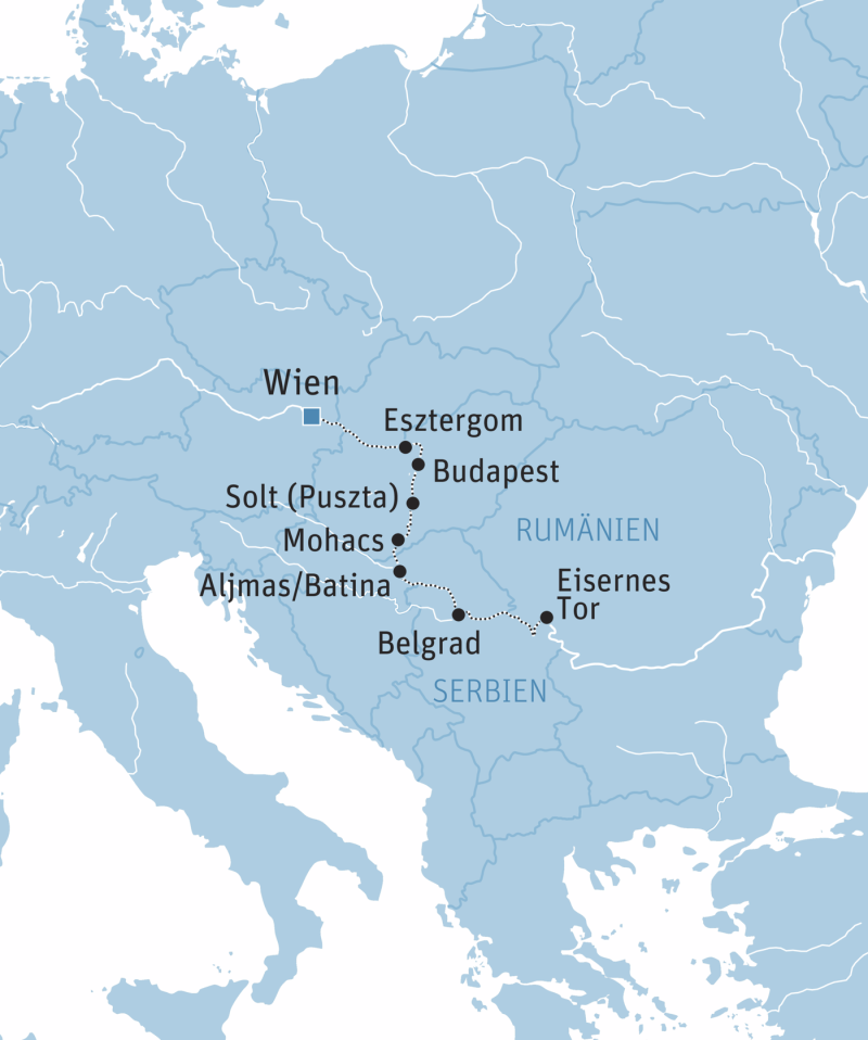 Donau bis zum Eisernen Tor - MS Nestroy