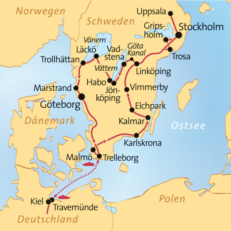 Premium-Reise: Schweden exklusiv– Zwischen Schären, Schlössern & Seen