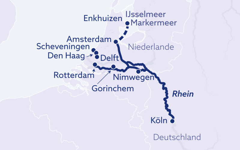 Nicko Spirit - Frühlingskreuzfahrt auf dem Rhein mit Tulpenblüte Holland & Amsterdam